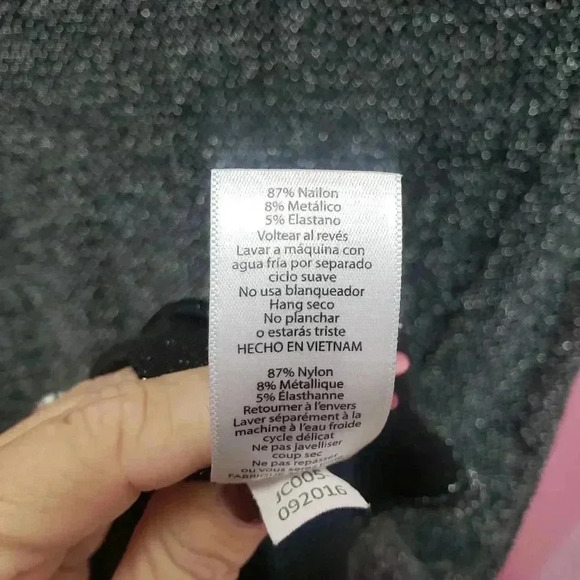 LuLaRoe Elegant Carly Black with Silver Metallic Thread - Picture 7 of 7